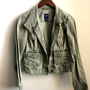 GAP Army Green Cargo Jacket (size 2)
